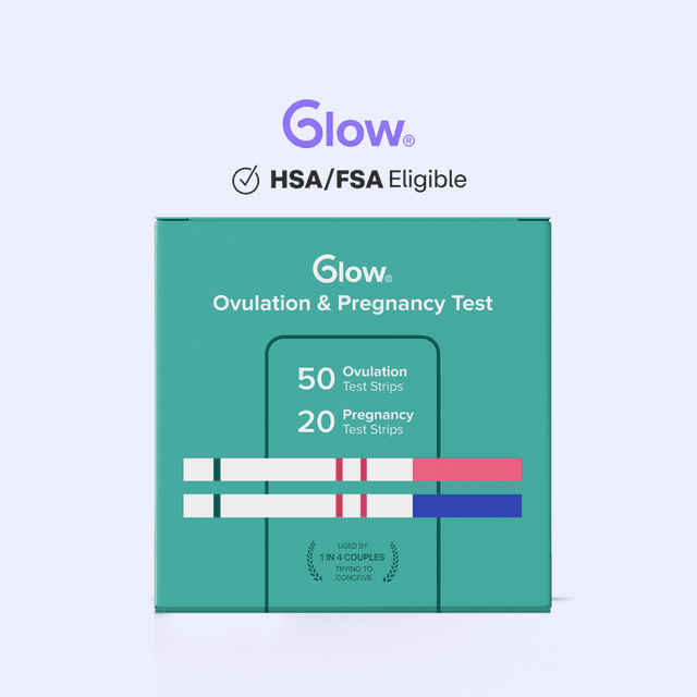 50 Ovulation & 20 Pregnancy Test Strips Bundle by Glow (50LH+20hCG)