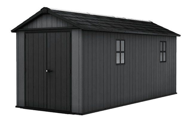Newton Plus 7.5x17 Storage Shed - Graphite