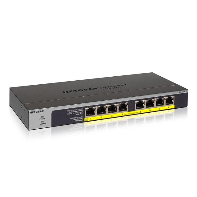 NETGEAR 8-Port Unmanaged Gigabit Ethernet Switch, Desktop & Wall-Mount, by NETGEAR, GS108