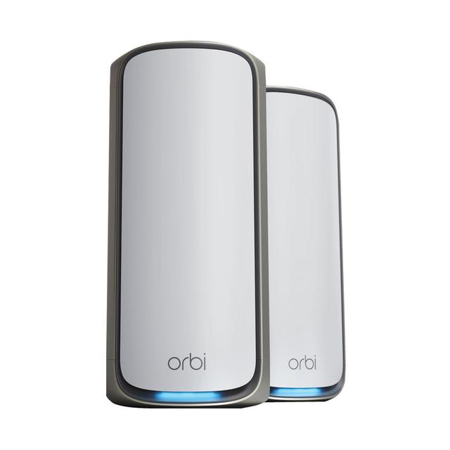 Orbi 970 Series 2-Pack Mesh System WiFi 7 Quad-Band BE27000 Black Edition by NETGEAR, RBE972SB