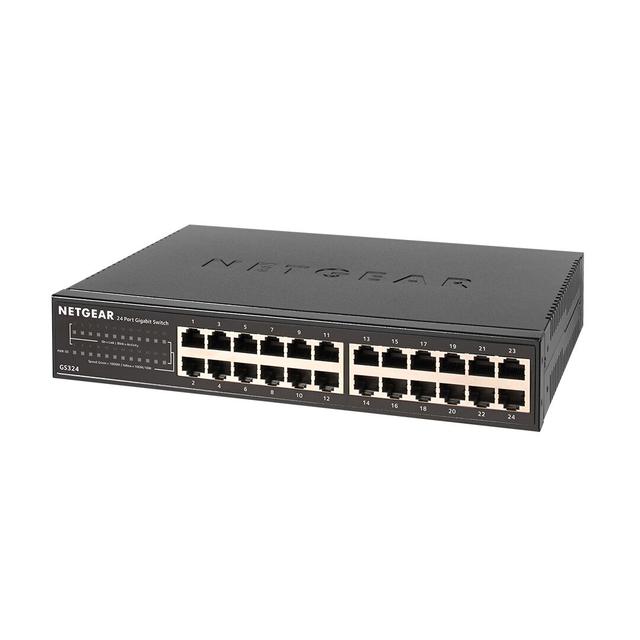 NETGEAR 300 Series 24-Port Unmanaged Gigabit Ethernet Switch, Desktop & Rack-Mount, by NETGEAR, GS324