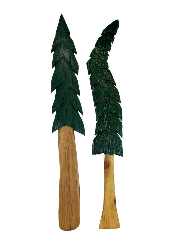 Hand-Made 49" Christmas Trees - Set of 2 - Eat Drink Home - Green