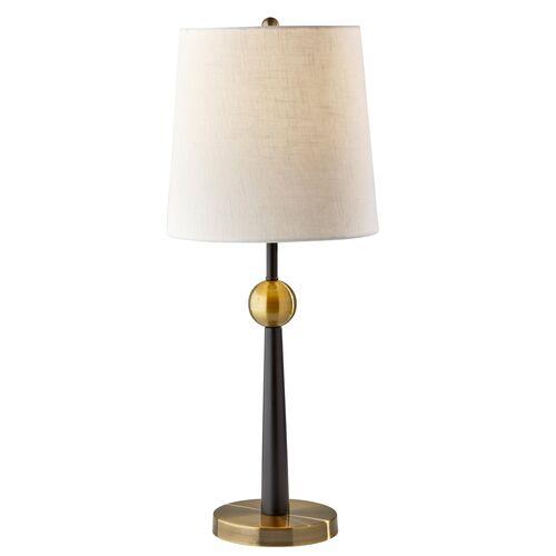 Aubrey Table Lamp - Black/Antique Brass | Desk Lamp, Bedside Lamp