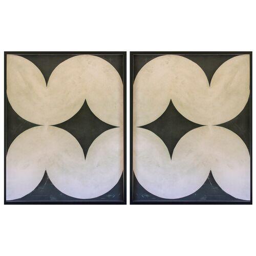 Dawn Wolfe - Black Wave Abstract Diptych - Dawn Wolfe Design