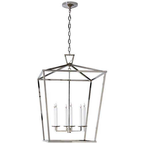 Visual Comfort - Darlana Extra Large Lantern - Polished Nickel - Silver