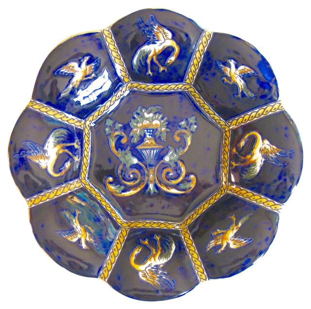 French Faience Lobed Plate - The Emporium Ltd. - Brown