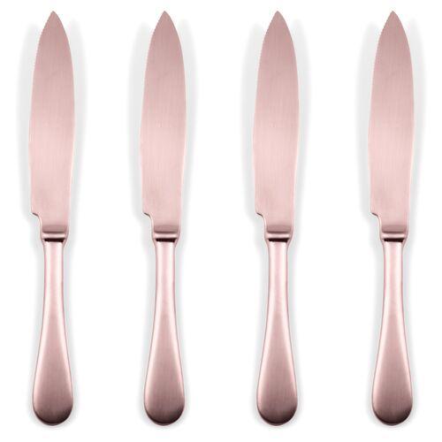 Set of 4 American Steak Knives - Ice Bronze - Mepra - Pink