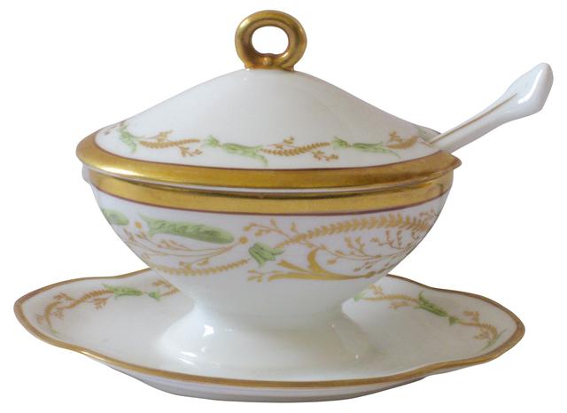 Ginori Italian Gilt Porcelain Pot - The Emporium Ltd. - Gold