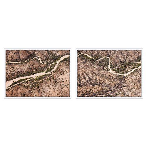 Bryce Duffy - Riverbed Diptych Photograph - Beige