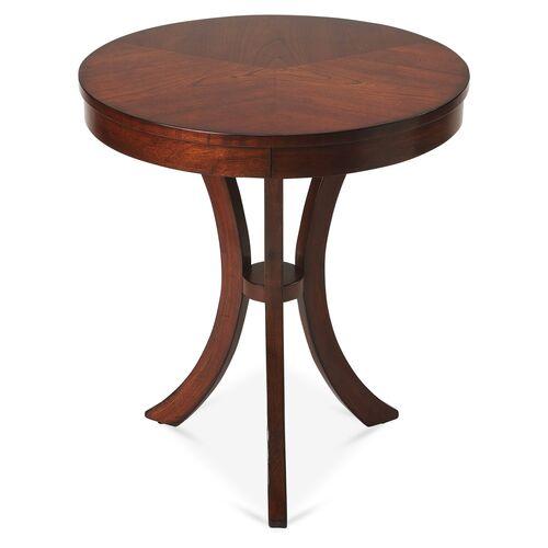 Lilly Curved Side Table - Brown | End Table, Occasional Table, Small Table - Made of Wood