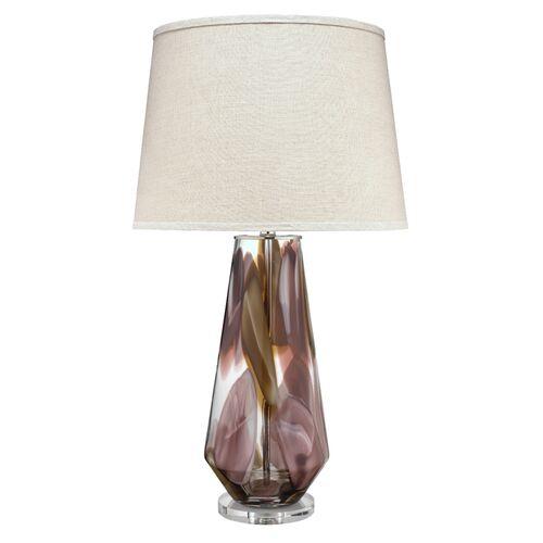 Watercolor Glass Table Lamp - Plum - Jamie Young Co. - Purple | Desk Lamp, Bedside Lamp
