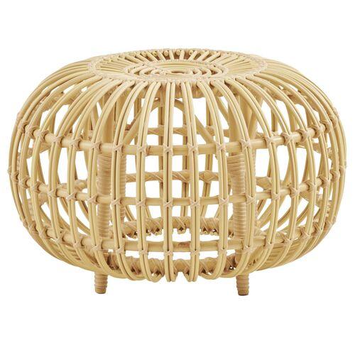 Franco Outdoor Small Ottoman - Natural - Sika Design - Beige | Footstool, Footrest, Low Seat - Ideal Storage, Decor, Furniture