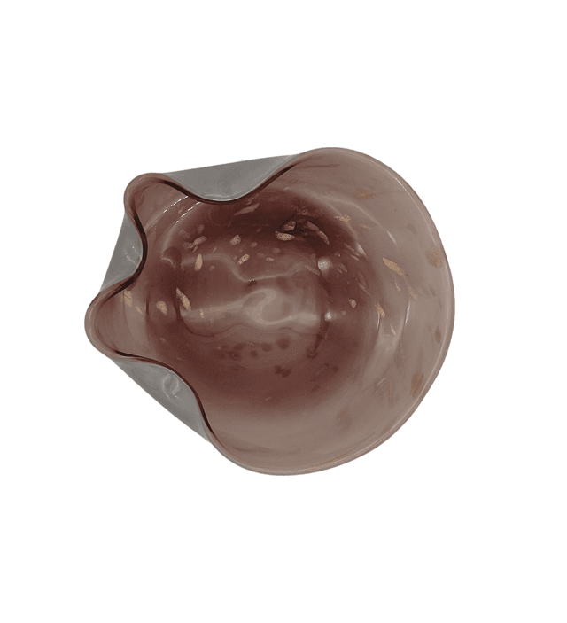 Italian Murano Glass Aventurine Bowl - Pilar Collection - Purple