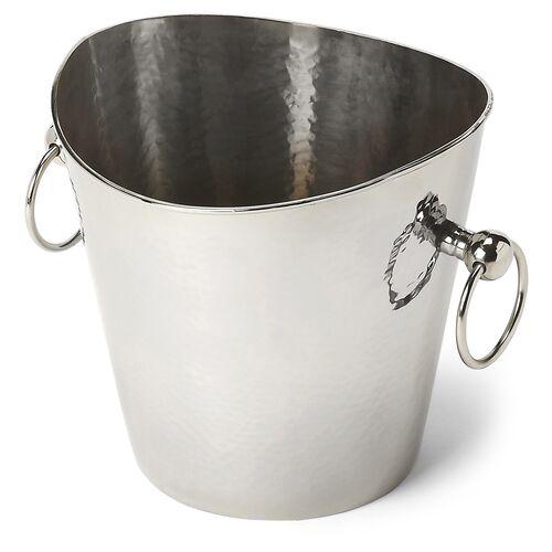 Hammered Wine Bucket - Silver