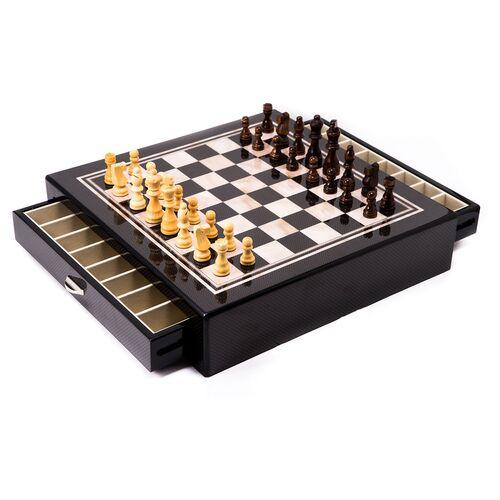 Chess Set - Beige/Brown - Black