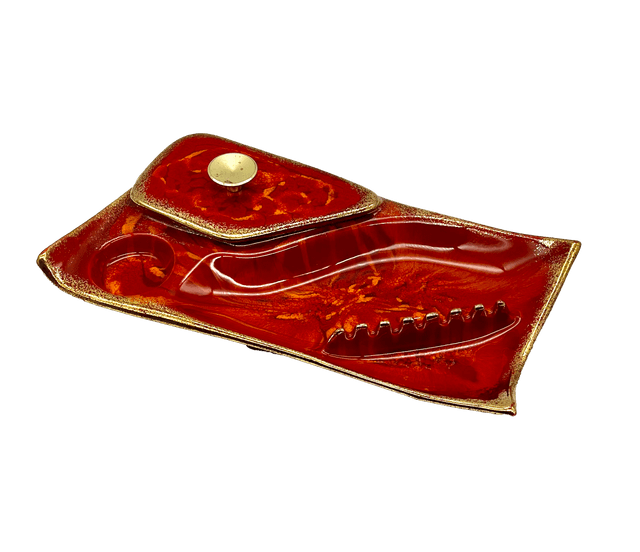 1960s Red & Gold Desk Set - Pilar Collection