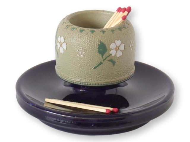 English Match Striker w/cobalt Glaze - Rose Victoria - Green