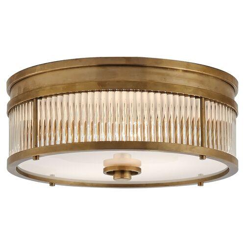 Ralph Lauren Home - Visual Comfort - Allen Small Flush Mount - Gold | Ceiling Mount, Flush Fixture, Hardwired, Ideal For Entrywa