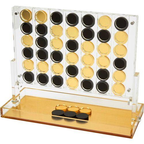 Lucite Connect Four - Gold - Black