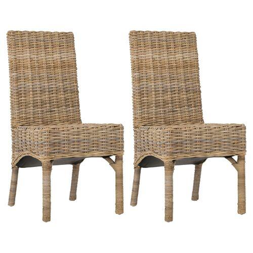 Set of 2 Murphy Side Chairs - Taupe - Brown | Dining Chairs, Accent Chairs - Comfortable, Durable