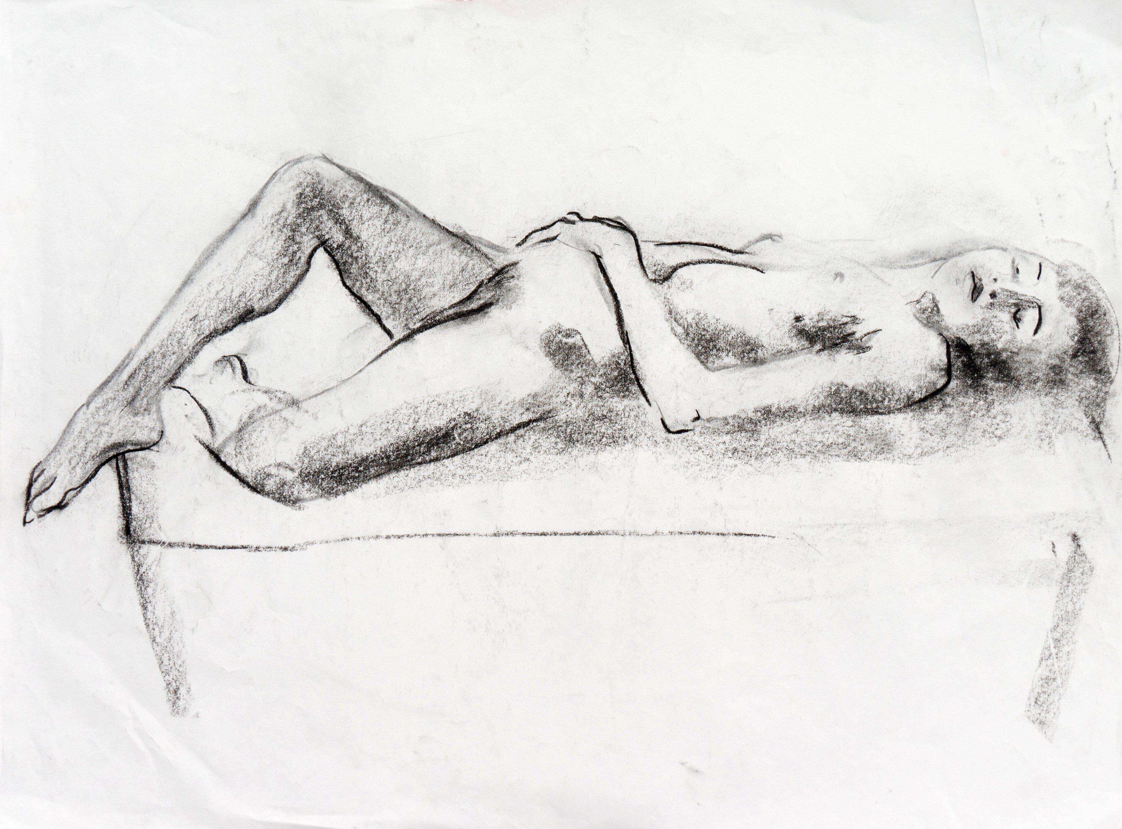 Reclining Nude by Michael Decker - McNaught Fine Art - White