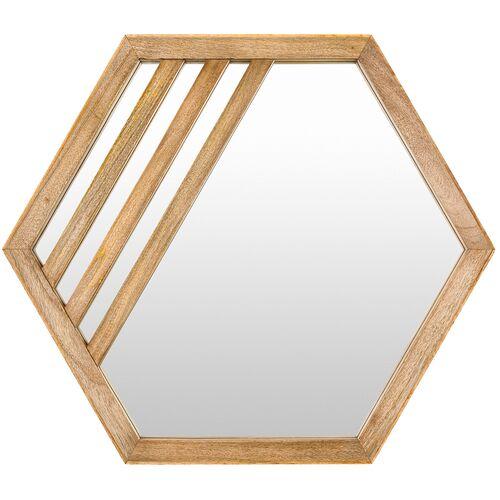 Jamari Medium Wall Mirror - Natural | Dressing Mirror, Vanity Mirror - Brown - Functional, Aesthetic