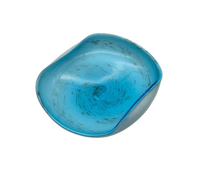 C. 1960s Italian Blue Murano Glass Bowl - Pilar Collection