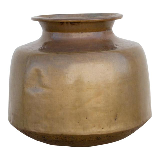 Large Antique Brass Water Pot - de-cor - gold