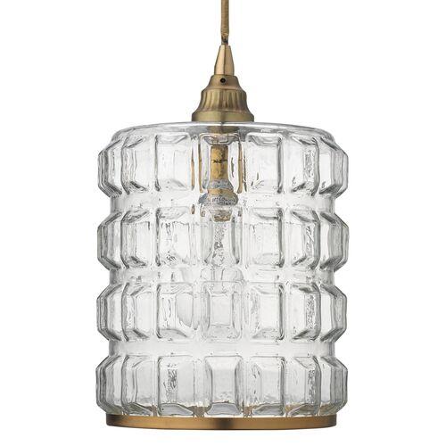 Madison Pendant - Clear/Antiqued Brass - Jamie Young Co. | Hanging Light, Lanterns - Hardwired - Practical, Aesthetic