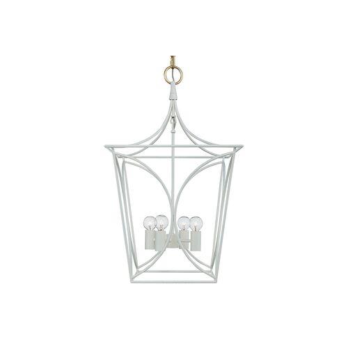 Visual Comfort - Cavanagh Small Lantern - Coral/Gold - White