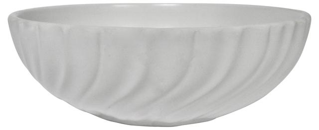 1940s California Pottery Bowl - The Emporium Ltd. - White