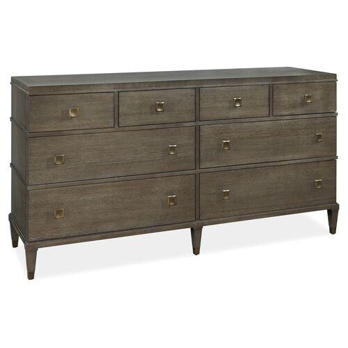 Mackenna Dresser - Java Gray | Highboy, Bureau - Offers Storage, Organization