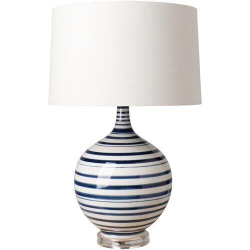 Delano Table Lamp - Blue/White | Desk Lamp, Bedside Lamp