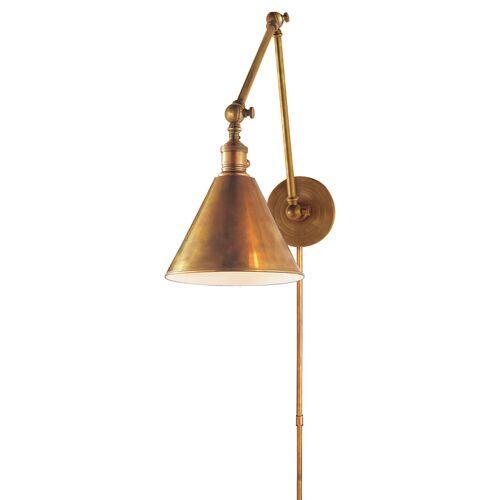 Visual Comfort - Boston Double Arm Library Light - Antique Brass - Gold
