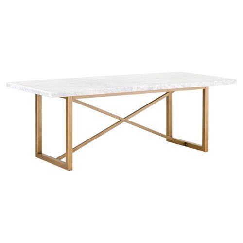 Ami Marble Dining Table - White Carrera | Dinner Table, Family Table