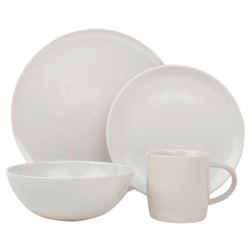 4-Pc Shell Bisque Place Setting - White - Canvas