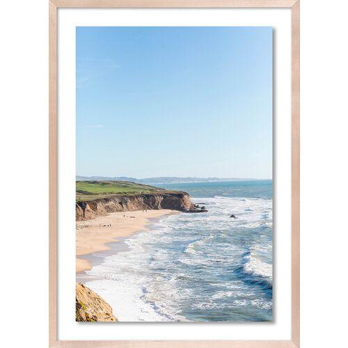 Carly Tabak - California Coastline Half Moon Bay Photograph - Beige
