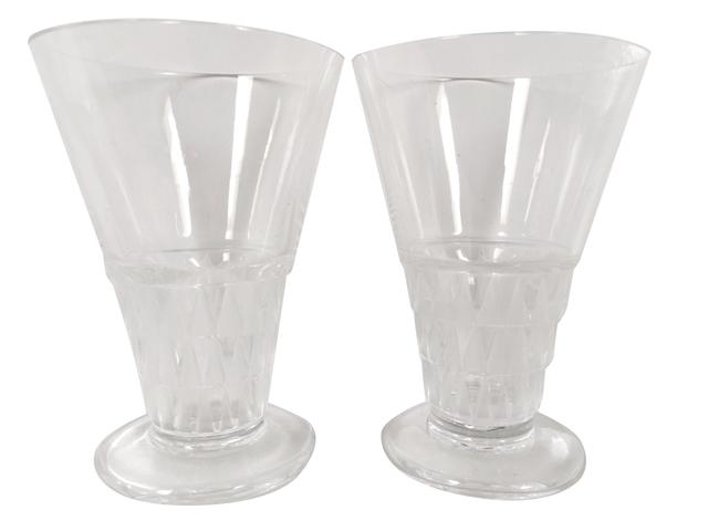 Lalique French Art Deco Glasses - Set of 2 - The Emporium Ltd. - Clear
