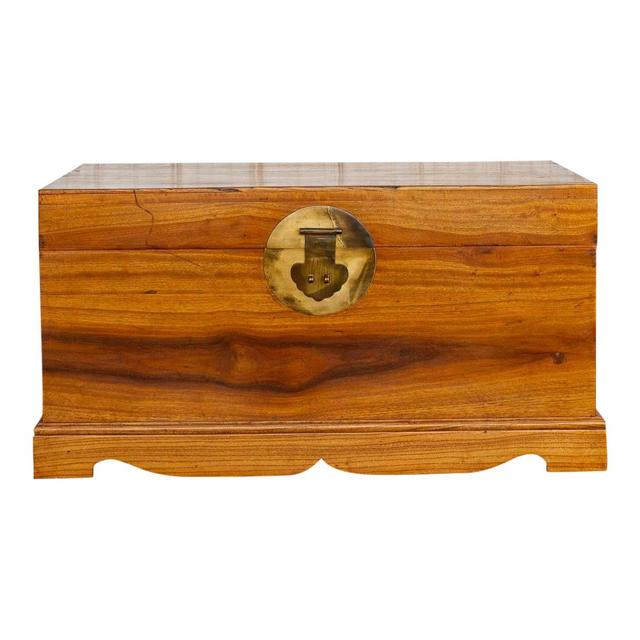 Campaign Style Asian Cedar Chest - de-cor - Brown