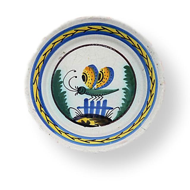 18th-C French Faience Serving Bowl - Rose Victoria - White