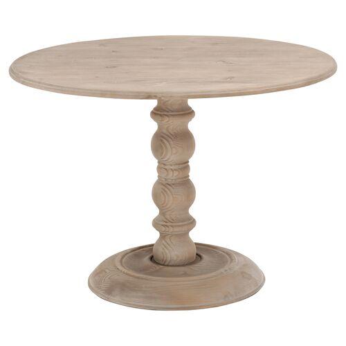 James 42" Round Dining Table - Smoke Gray Pine | Dinner Table, Family Table