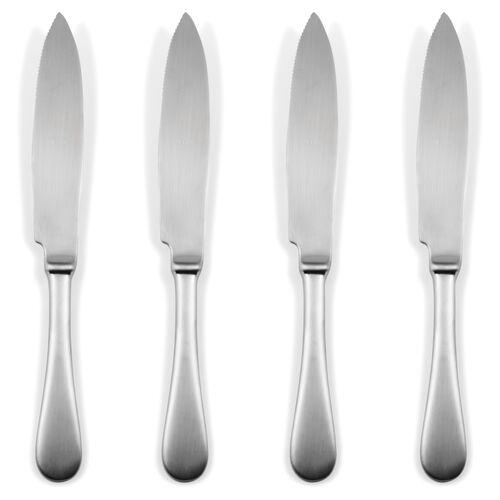 Set of 4 American Steak Knives - Ice - Mepra - Silver