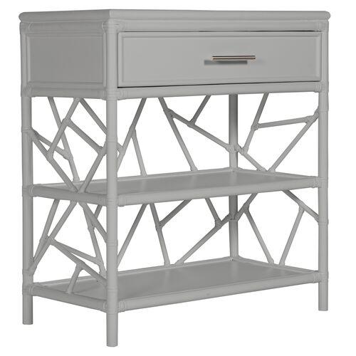 Tiffany Nightstand - Light Gray | Night Table, Bedside Shelf, Offers Convenience, Storage, Organization