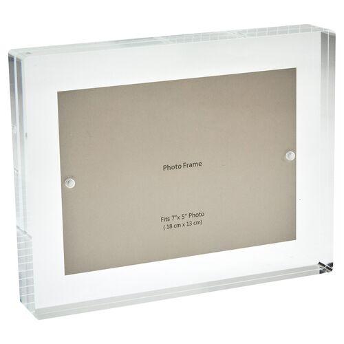 Lucite Floating Block Picture Frame - Clear