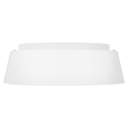 Visual Comfort - Asher 3-Light Flush Mount - Matte White | Ceiling Mount, Flush Fixture, Hardwired, Ideal For Entryway, Hallway,