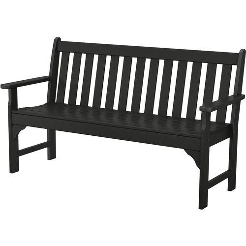 Vineyard Outdoor Bench - Black | Couch, Sofa, Settee - Made in The USA