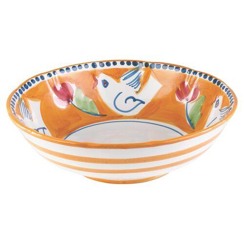 Uccello Serving Bowl - Orange - VIETRI - Handcrafted