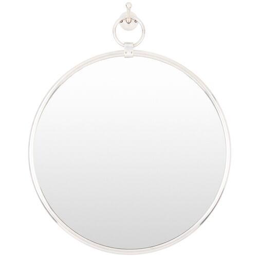 Georgia 23" Round Wall Mirror - Silver | Dressing Mirror, Vanity Mirror - Functional, Aesthetic