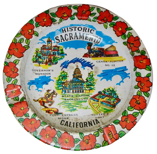 1950s Sacramento Ashtray - The Emporium Ltd. - Red