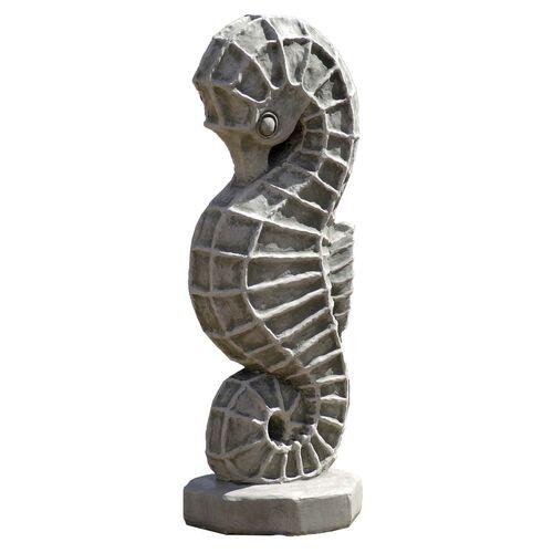 27" Seahorse Outdoor Statue - Graystone - Campania International | Figurines, Idol, Sculpture - Made in the USA
